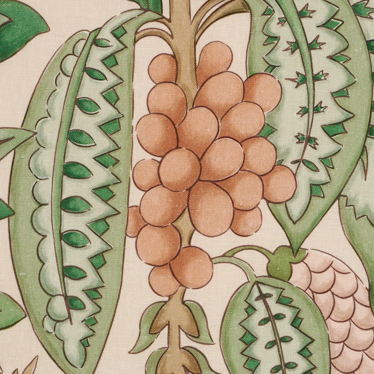 FRUITS DE SAISON Fabric – APRICOT | Schumacher | Wallpaper T FRUITS DE SAISON fabric APRICOT color by Schumacher