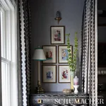 FULL CIRCLE fabric FADED BLACK color by Schumacher