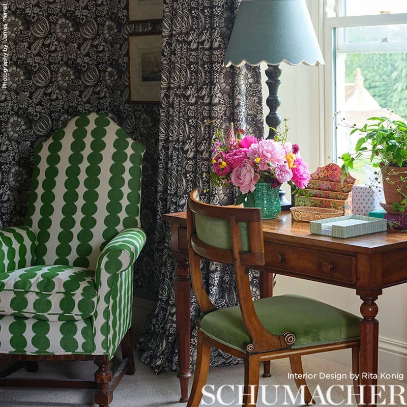 FULL CIRCLE Fabric – JUNGLE | Schumacher | Wallpaper Twins FULL CIRCLE fabric JUNGLE color by Schumacher