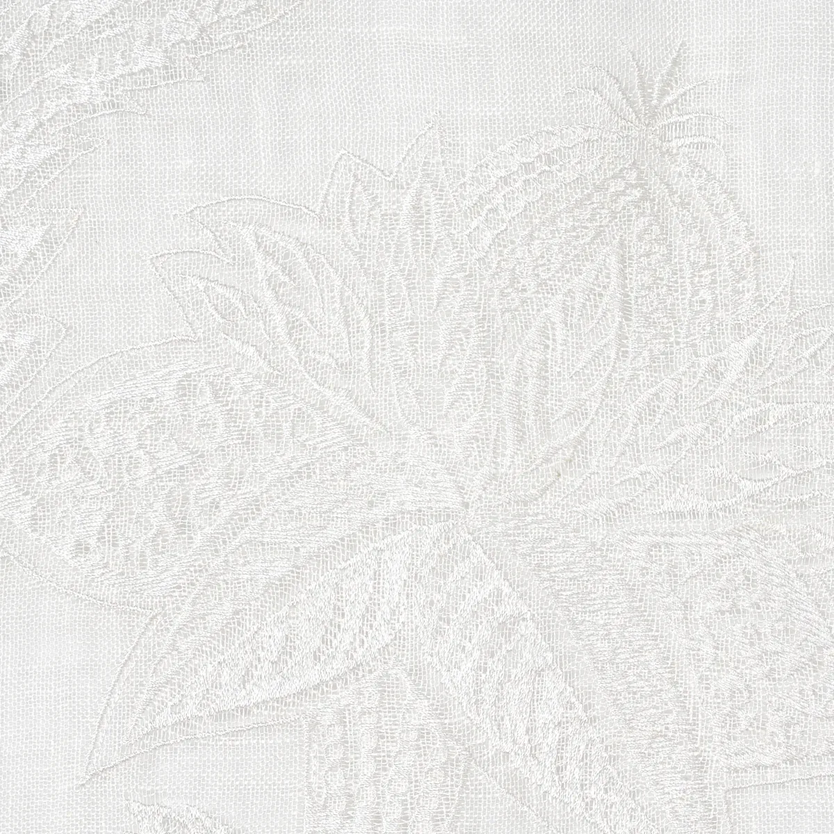 Gabriella Embroidered Sheer fabric IVORY color by Schumacher