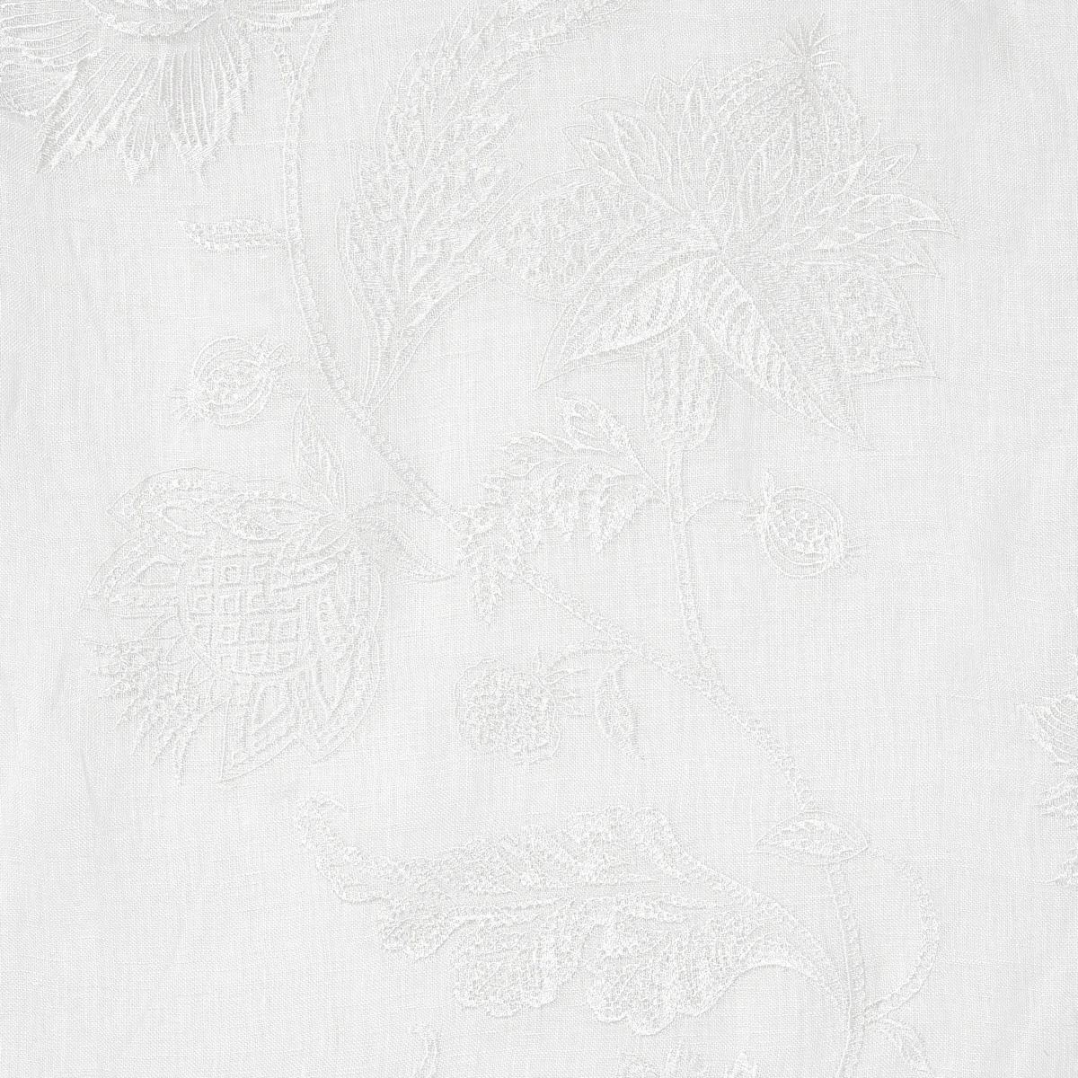 Gabriella Embroidered Sheer fabric IVORY color by Schumacher