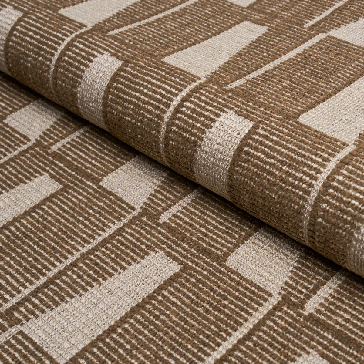 GAETAN PERFORMANCE fabric CHOCOLATE color by Schumacher