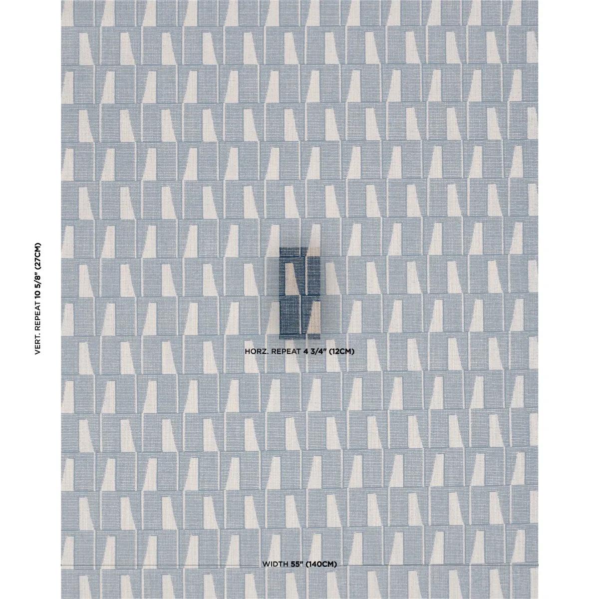 GAETAN PERFORMANCE fabric INDIGO color by Schumacher