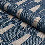 GAETAN PERFORMANCE fabric INDIGO color by Schumacher