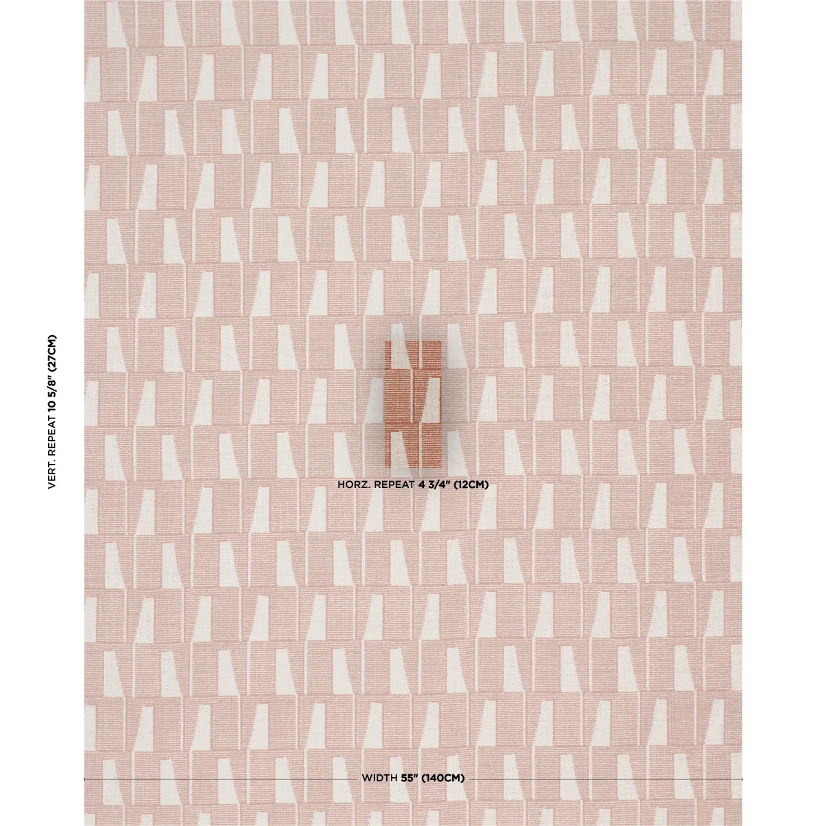 GAETAN PERFORMANCE fabric TERRACOTTA color by Schumacher
