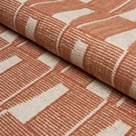 GAETAN PERFORMANCE fabric TERRACOTTA color by Schumacher