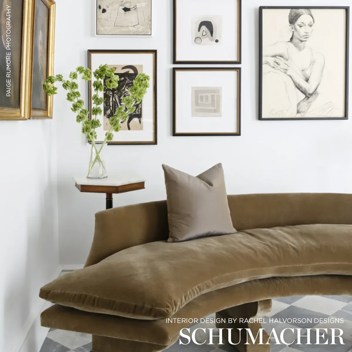 GAINSBOROUGH VELVET Fabric – CHICKORY | Schumacher | Wallpap GAINSBOROUGH VELVET fabric CHICKORY color by Schumacher