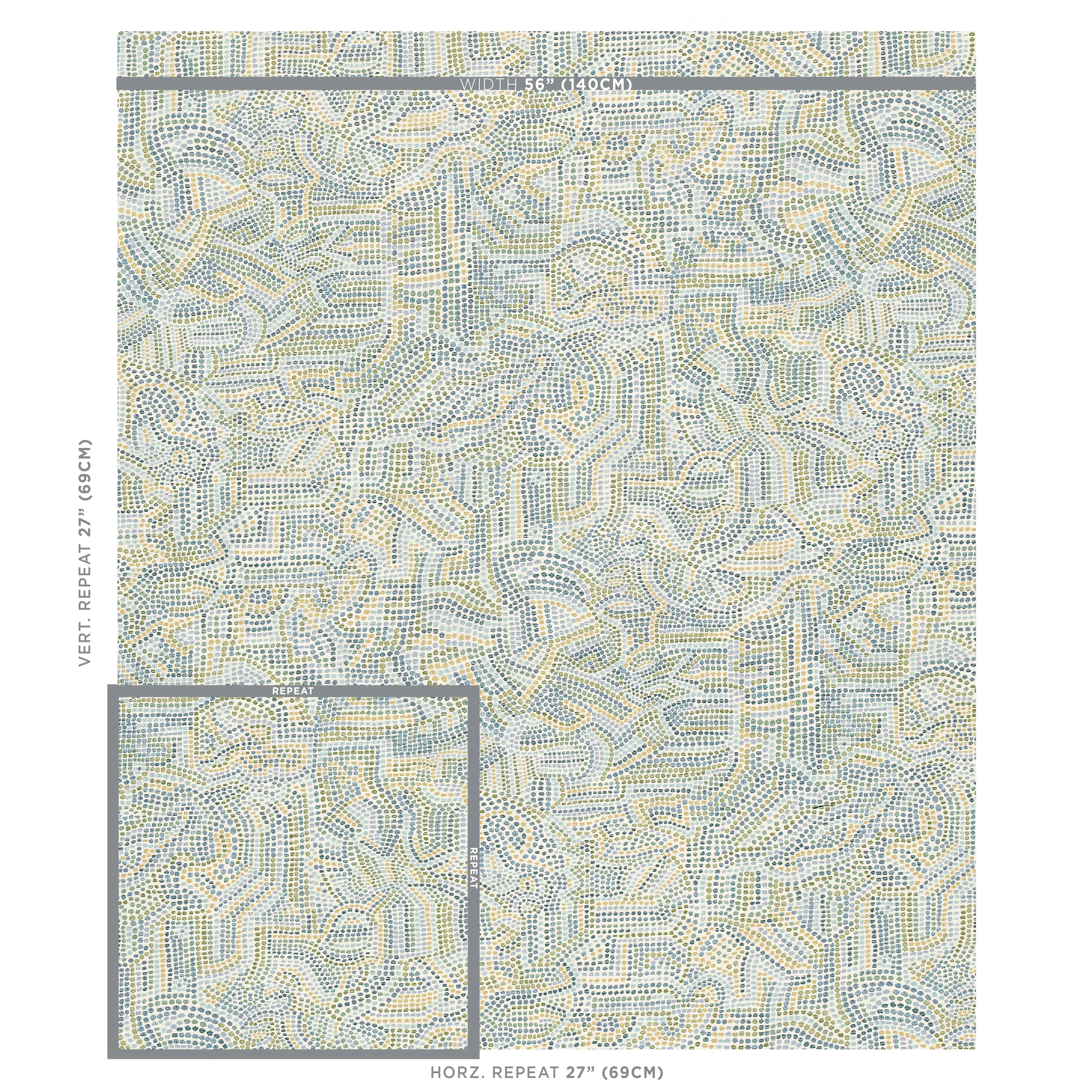GALINA Fabric – SKY | Schumacher | Wallpaper Twins GALINA fabric SKY color by Schumacher