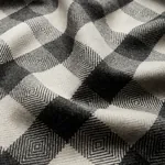 GALT WOOL CHECK fabric CHARCOAL color by Schumacher