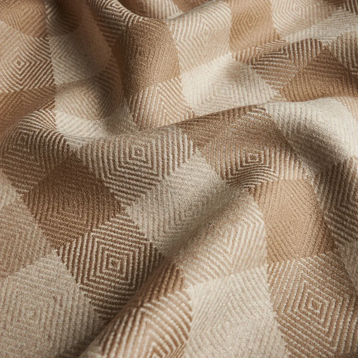 GALT WOOL CHECK Fabric – COFFEE | Schumacher | Wallpaper Twi GALT WOOL CHECK fabric COFFEE color by Schumacher