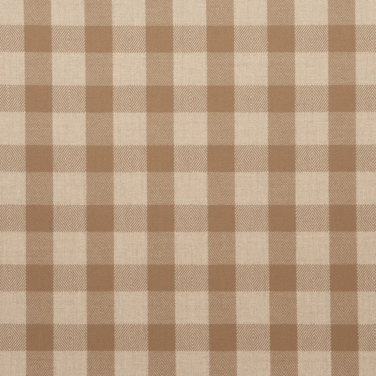 GALT WOOL CHECK fabric COFFEE color by Schumacher