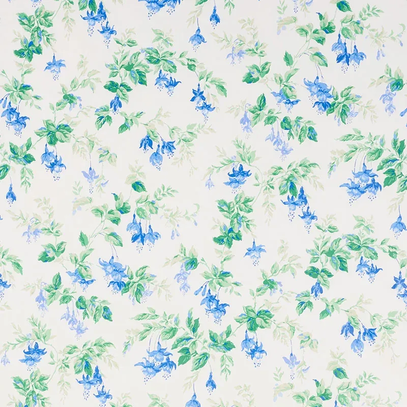 GARDEN GATE CHINTZ fabric COBALT color by Schumacher