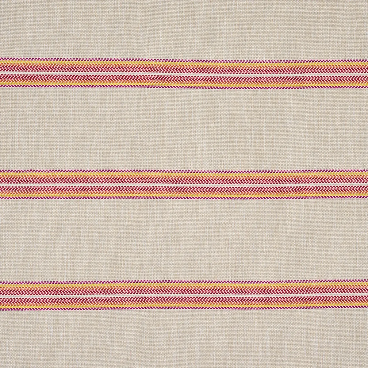 GARDEN STRIPE INDOOR/OUTDOOR fabric RED color by Schumacher