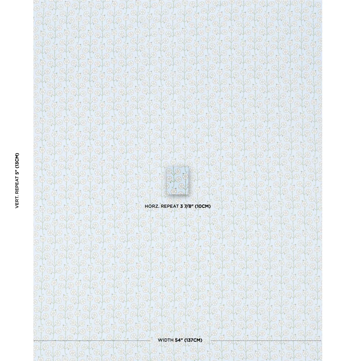 GARDENIA Fabric – EGG BLUE | Schumacher | Wallpaper Twins GARDENIA fabric EGG BLUE color by Schumacher