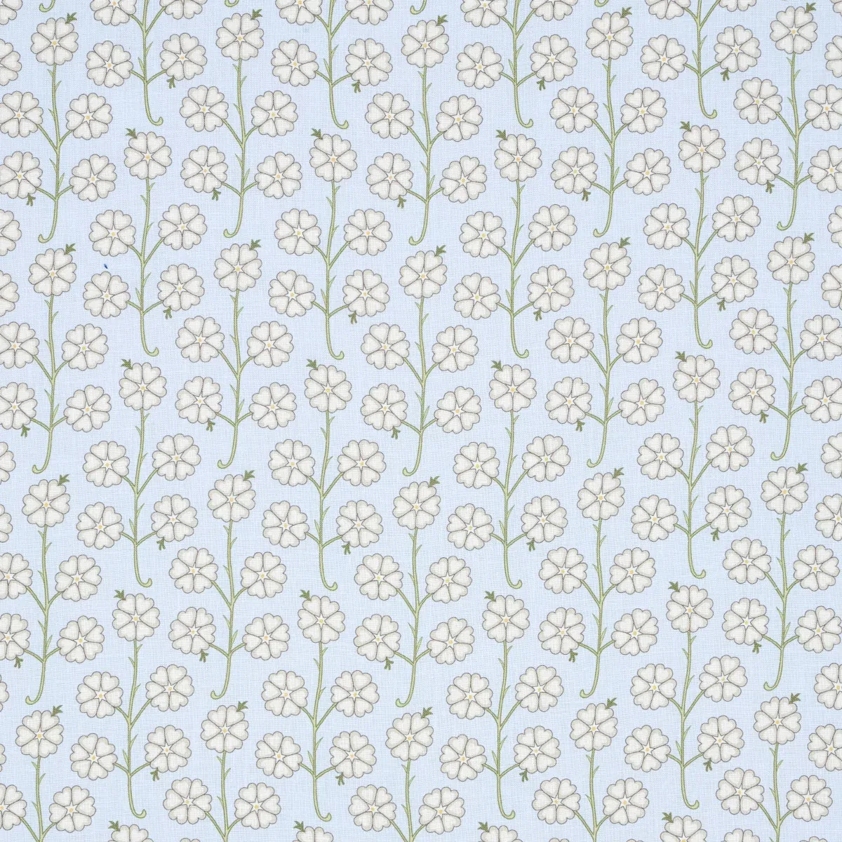 GARDENIA Fabric – EGG BLUE | Schumacher | Wallpaper Twins GARDENIA fabric EGG BLUE color by Schumacher