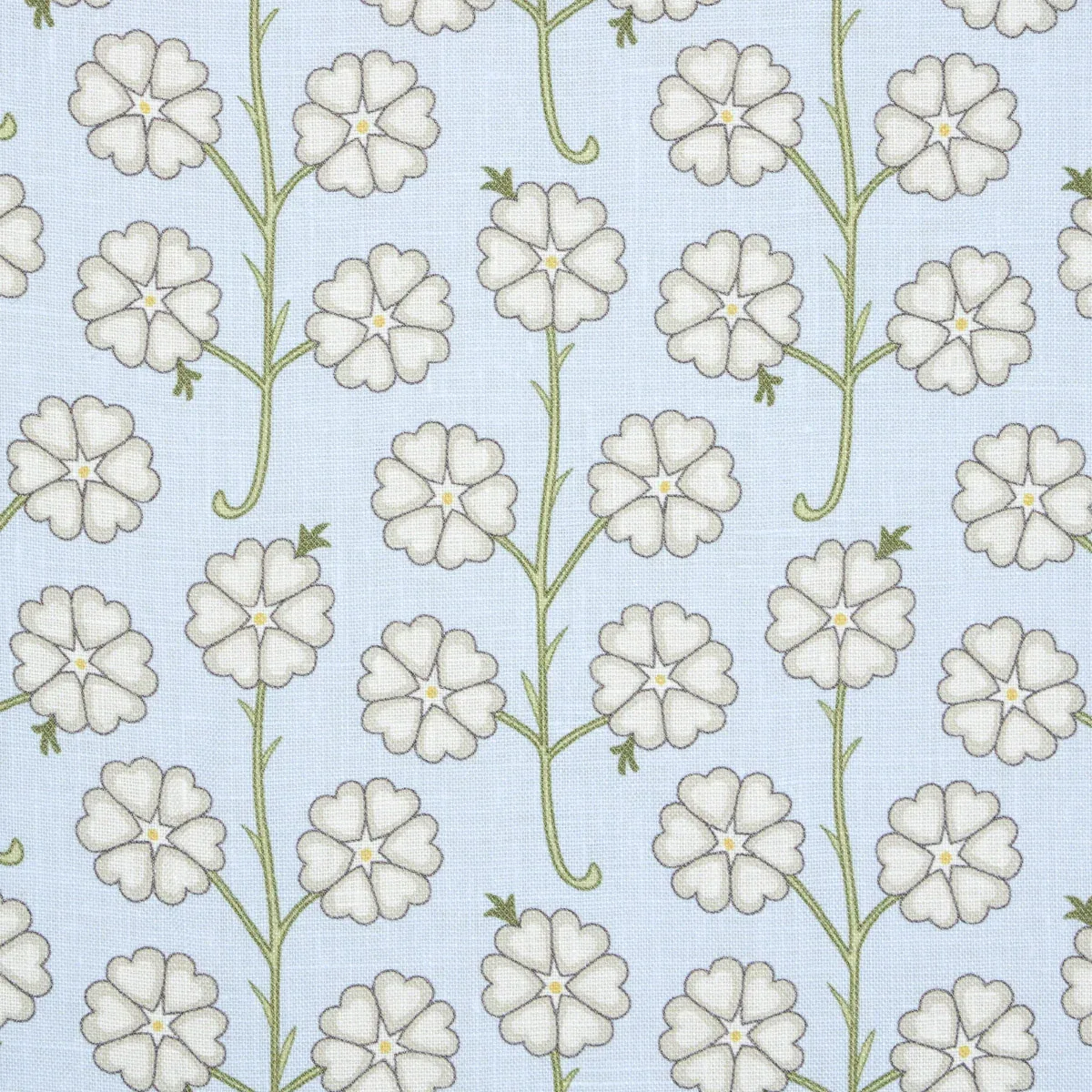 GARDENIA Fabric – EGG BLUE | Schumacher | Wallpaper Twins GARDENIA fabric EGG BLUE color by Schumacher