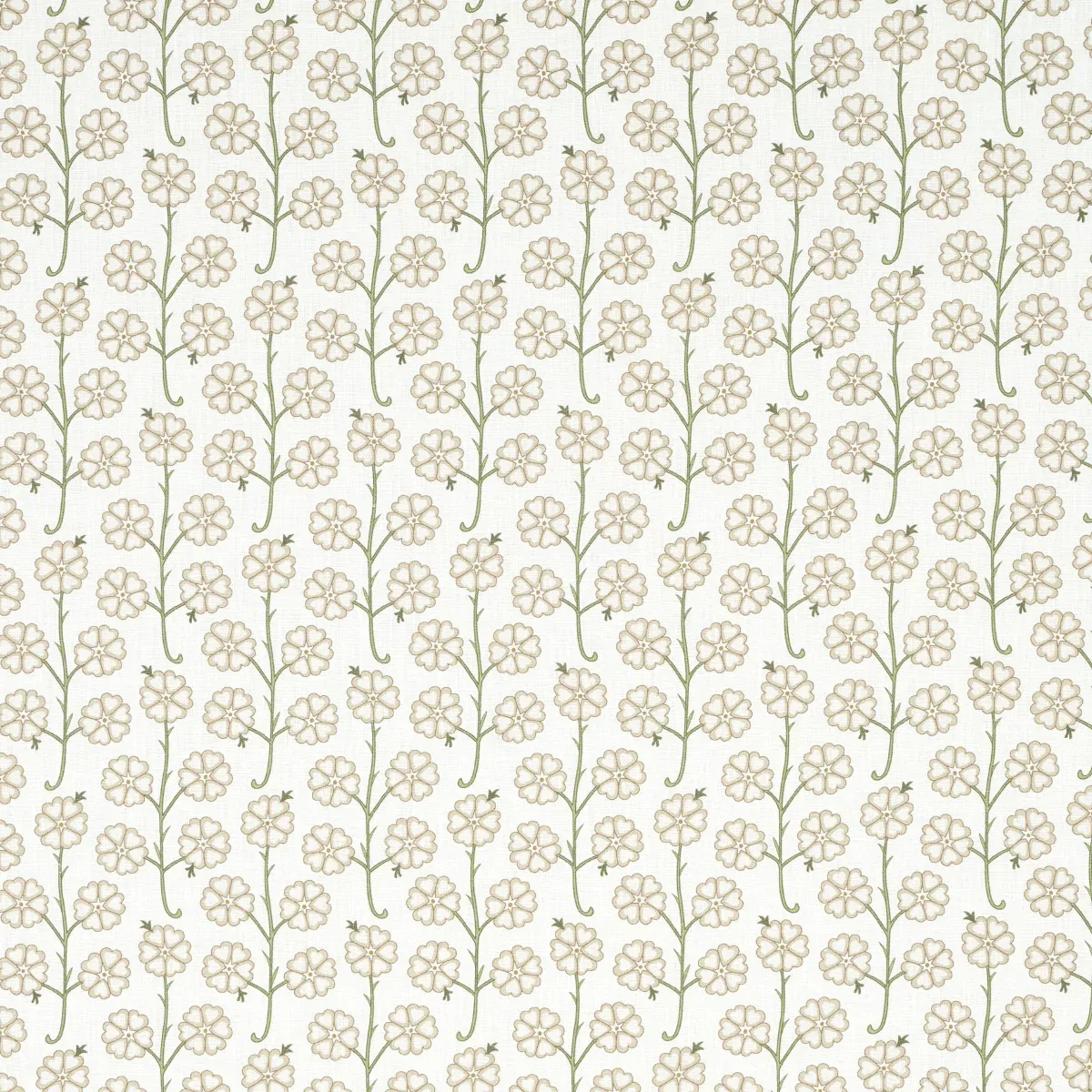 GARDENIA Fabric – FLAX | Schumacher | Wallpaper Twins GARDENIA fabric FLAX color by Schumacher