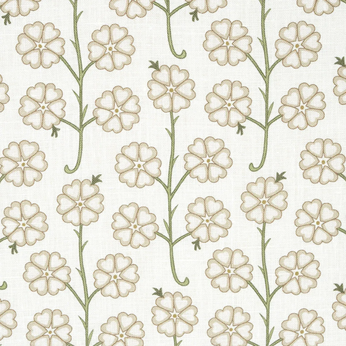 GARDENIA Fabric – FLAX | Schumacher | Wallpaper Twins GARDENIA fabric FLAX color by Schumacher