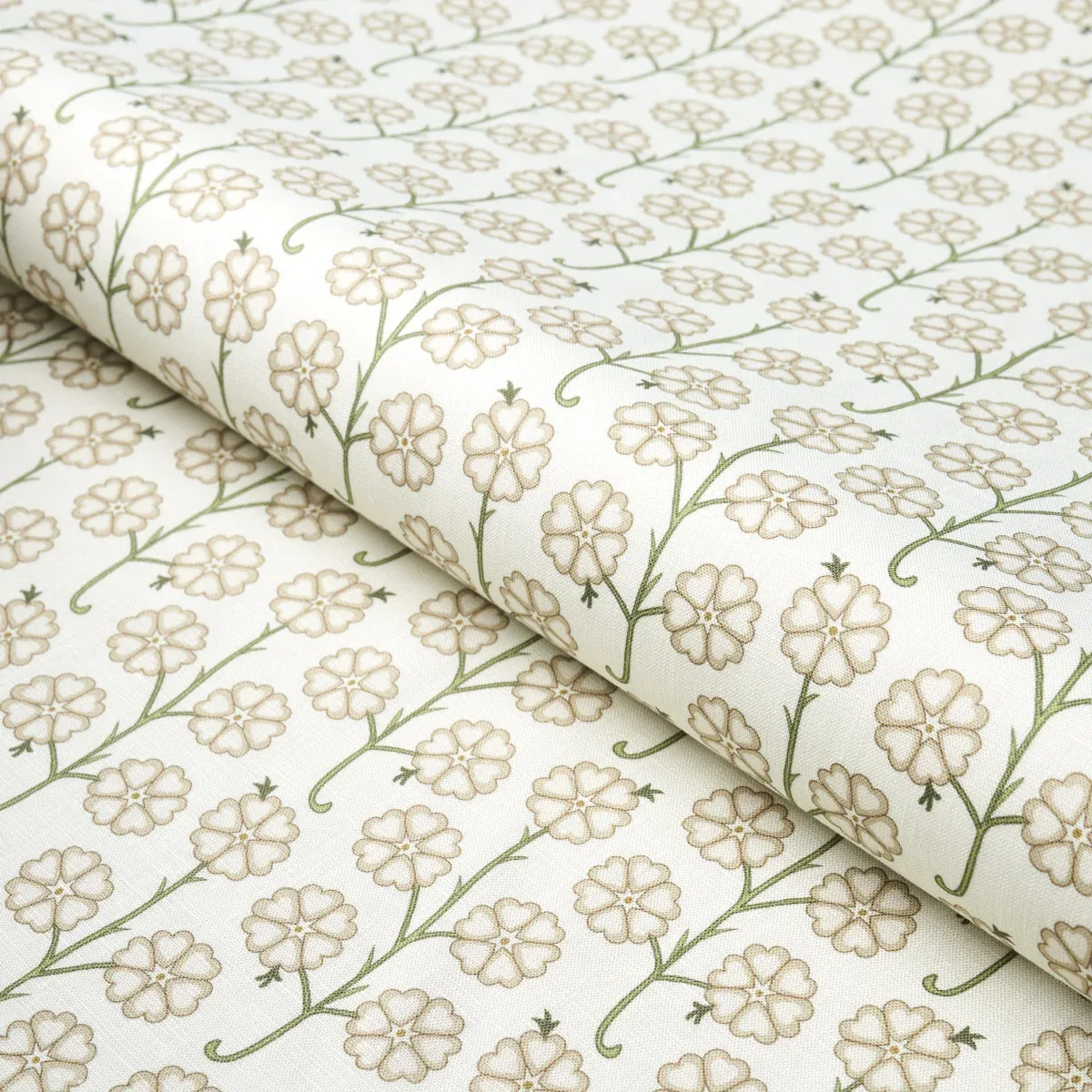 GARDENIA fabric FLAX color by Schumacher