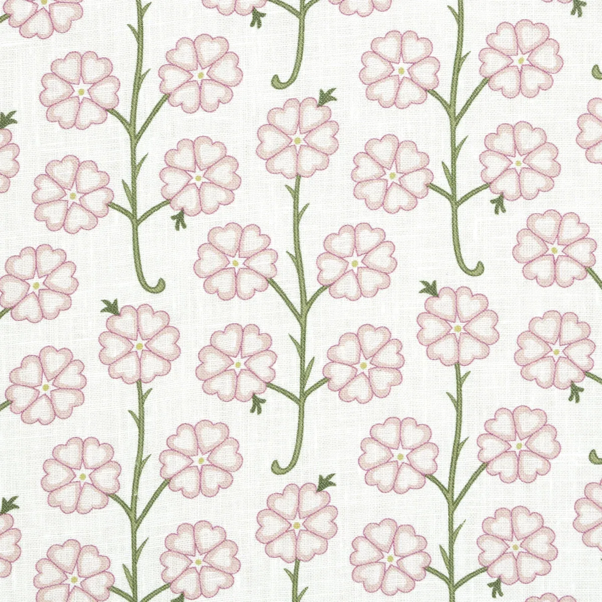 GARDENIA Fabric – ROSE | Schumacher | Wallpaper Twins GARDENIA fabric ROSE color by Schumacher