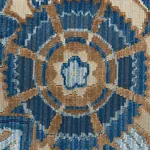 GARLAND VELVET fabric BLUE color by Schumacher
