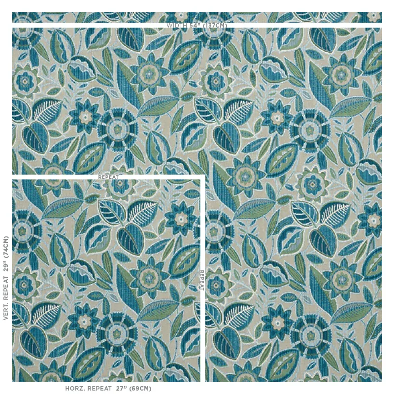 GARLAND VELVET Fabric – PEACOCK | Schumacher | Wallpaper Twi GARLAND VELVET fabric PEACOCK color by Schumacher