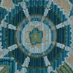 GARLAND VELVET Fabric – PEACOCK | Schumacher | Wallpaper Twi GARLAND VELVET fabric PEACOCK color by Schumacher