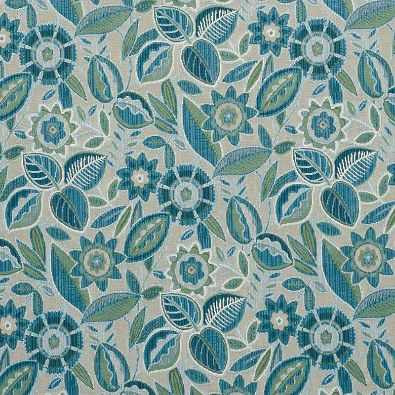 GARLAND VELVET fabric PEACOCK color by Schumacher