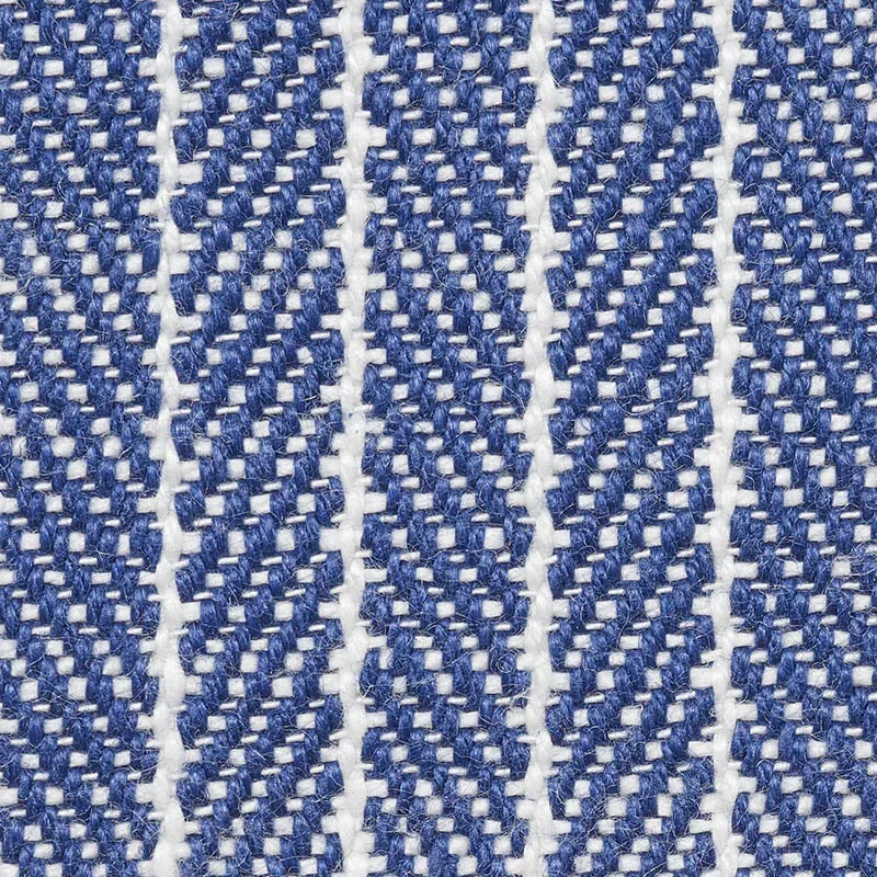 GARTER STRIPE INDOOR/OUTDOOR fabric BLUE color by Schumacher