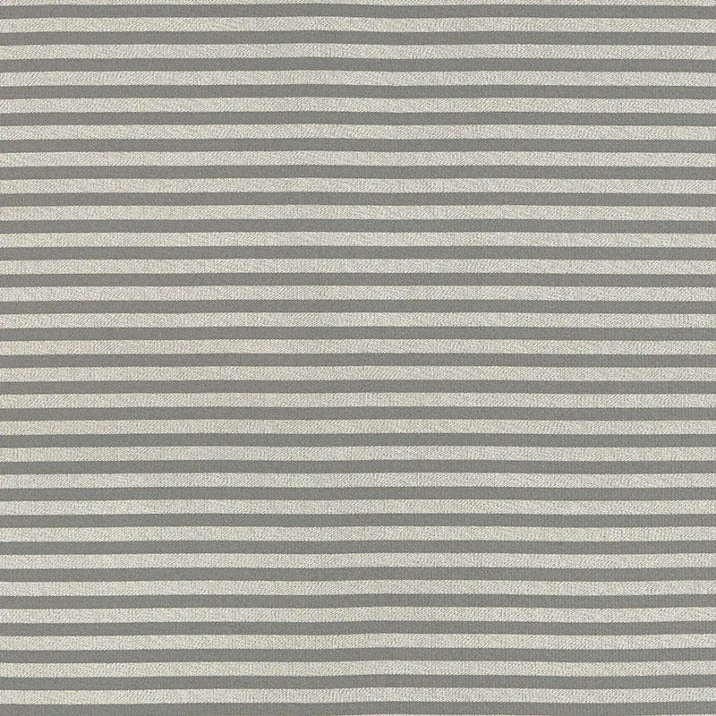 GEOFFREY METALLIC STRIPE fabric MERCURY color by Schumacher
