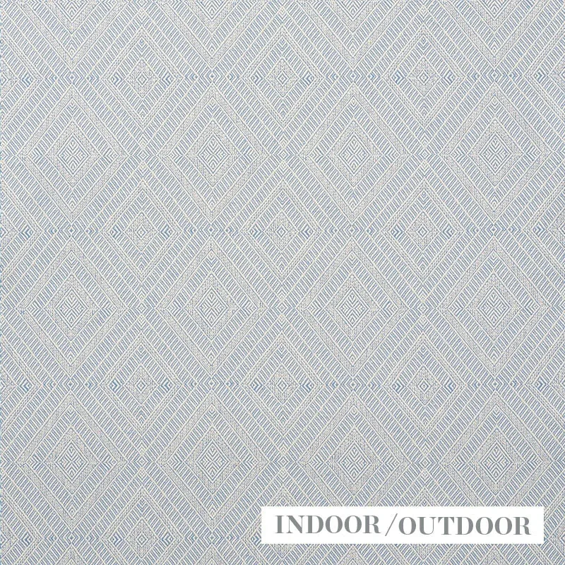 GEOMETRIC WEAVE INDOOR/OUTDOOR fabric CHAMBRAY color by Schumacher