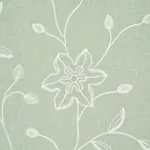Georgia Linen Embroidery Fabric – AQUA | Schumacher | Wallpa Georgia Linen Embroidery fabric AQUA color by Schumacher