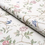 GEORGIA VINE fabric IVORY color by Schumacher