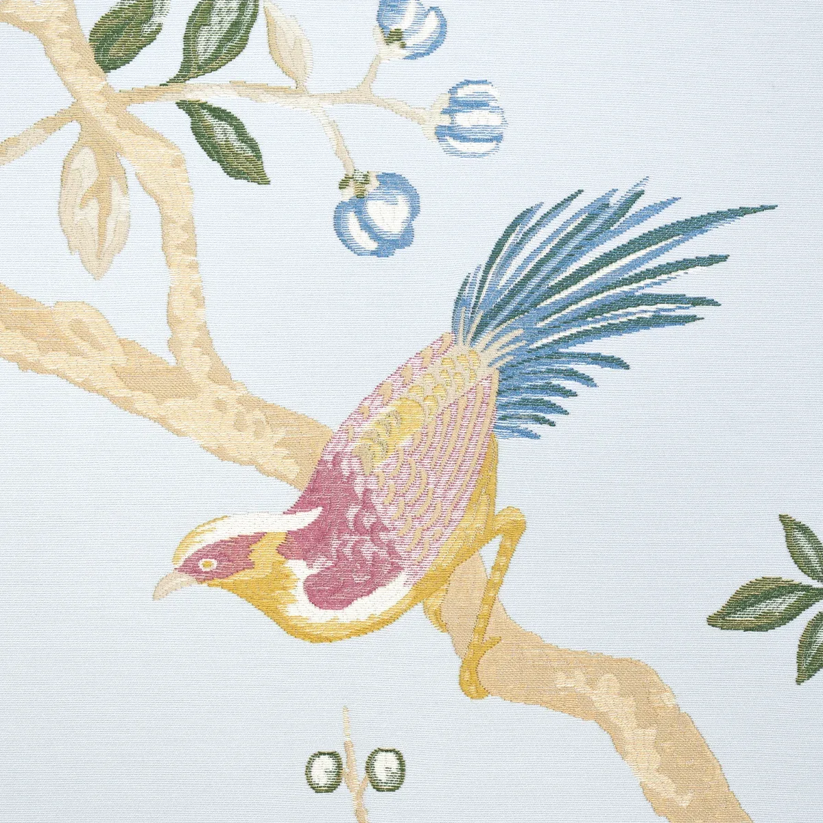 GEORGIA VINE fabric SKY color by Schumacher