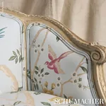 GEORGIA VINE fabric SKY color by Schumacher