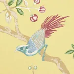 GEORGIA VINE Fabric – SOFT YELLOW | Schumacher | Wallpaper T GEORGIA VINE fabric SOFT YELLOW color by Schumacher