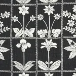 GEORGIA WILDFLOWERS Fabric – BLACK | Schumacher | Wallpaper GEORGIA WILDFLOWERS fabric BLACK color by Schumacher