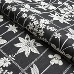 GEORGIA WILDFLOWERS Fabric – BLACK | Schumacher | Wallpaper GEORGIA WILDFLOWERS fabric BLACK color by Schumacher