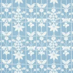 GEORGIA WILDFLOWERS fabric BLUE color by Schumacher