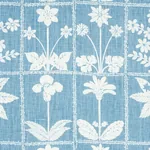 GEORGIA WILDFLOWERS fabric BLUE color by Schumacher