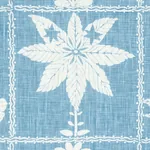 GEORGIA WILDFLOWERS fabric BLUE color by Schumacher