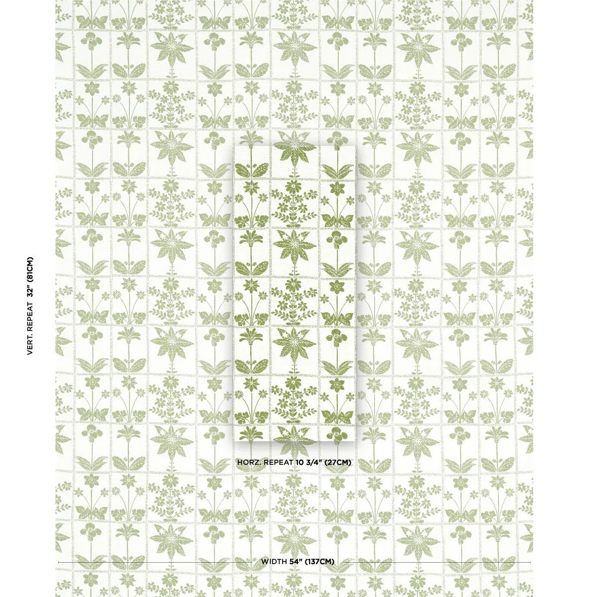 GEORGIA WILDFLOWERS Fabric – LEAF | Schumacher | Wallpaper T GEORGIA WILDFLOWERS fabric LEAF color by Schumacher