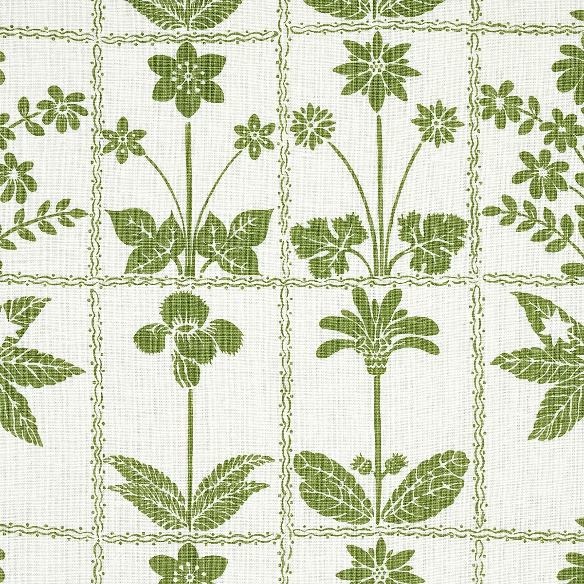 GEORGIA WILDFLOWERS Fabric – LEAF | Schumacher | Wallpaper T GEORGIA WILDFLOWERS fabric LEAF color by Schumacher