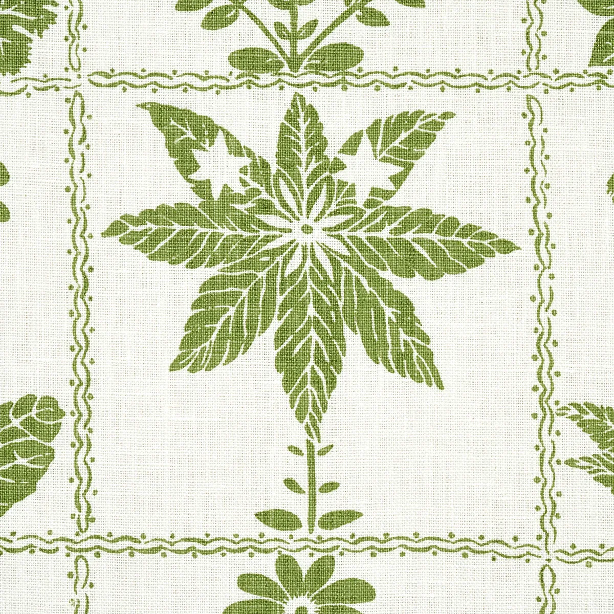 GEORGIA WILDFLOWERS Fabric – LEAF | Schumacher | Wallpaper T GEORGIA WILDFLOWERS fabric LEAF color by Schumacher