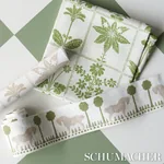 GEORGIA WILDFLOWERS Fabric – LEAF | Schumacher | Wallpaper T GEORGIA WILDFLOWERS fabric LEAF color by Schumacher