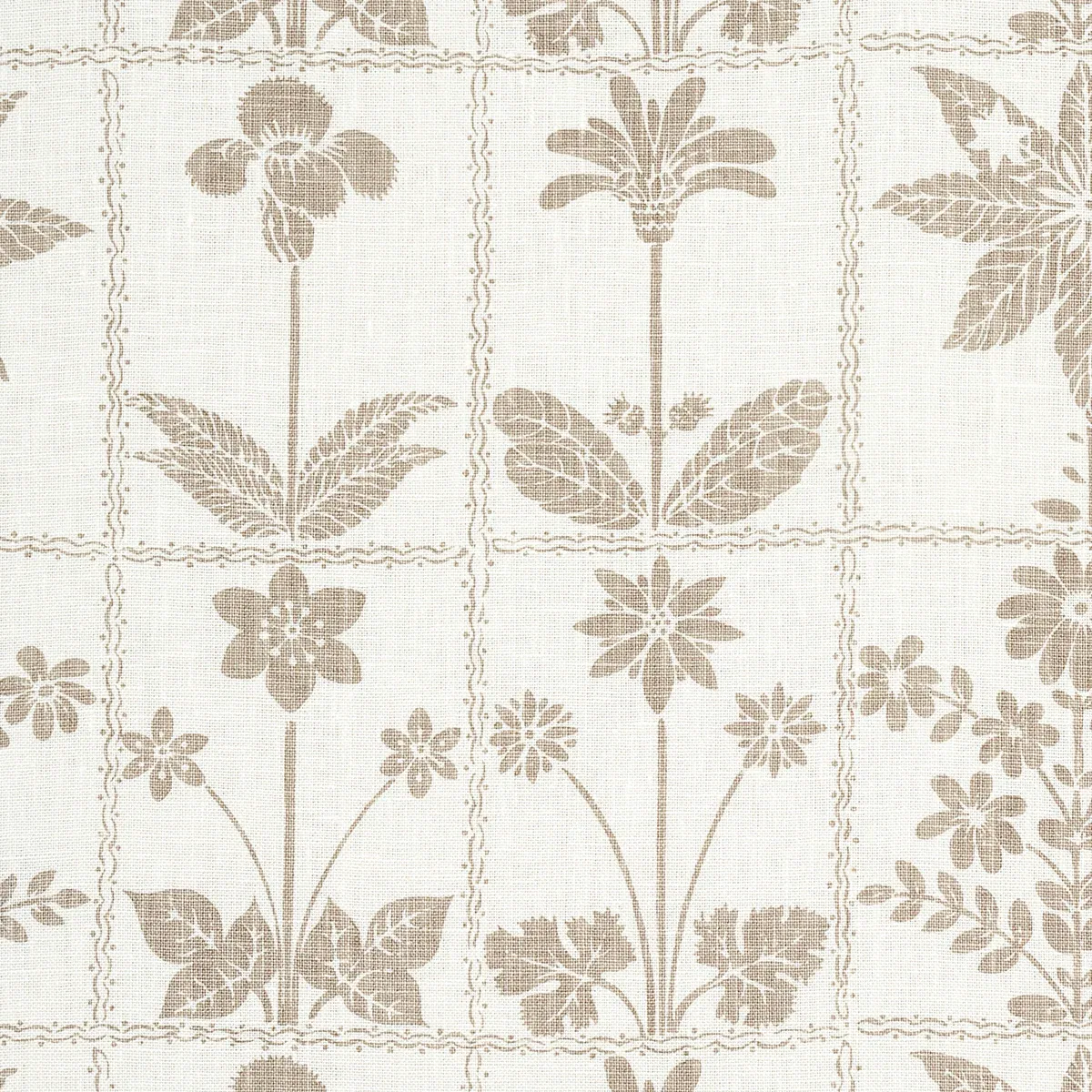 GEORGIA WILDFLOWERS Fabric – NEUTRAL | Schumacher | Wallpape GEORGIA WILDFLOWERS fabric NEUTRAL color by Schumacher