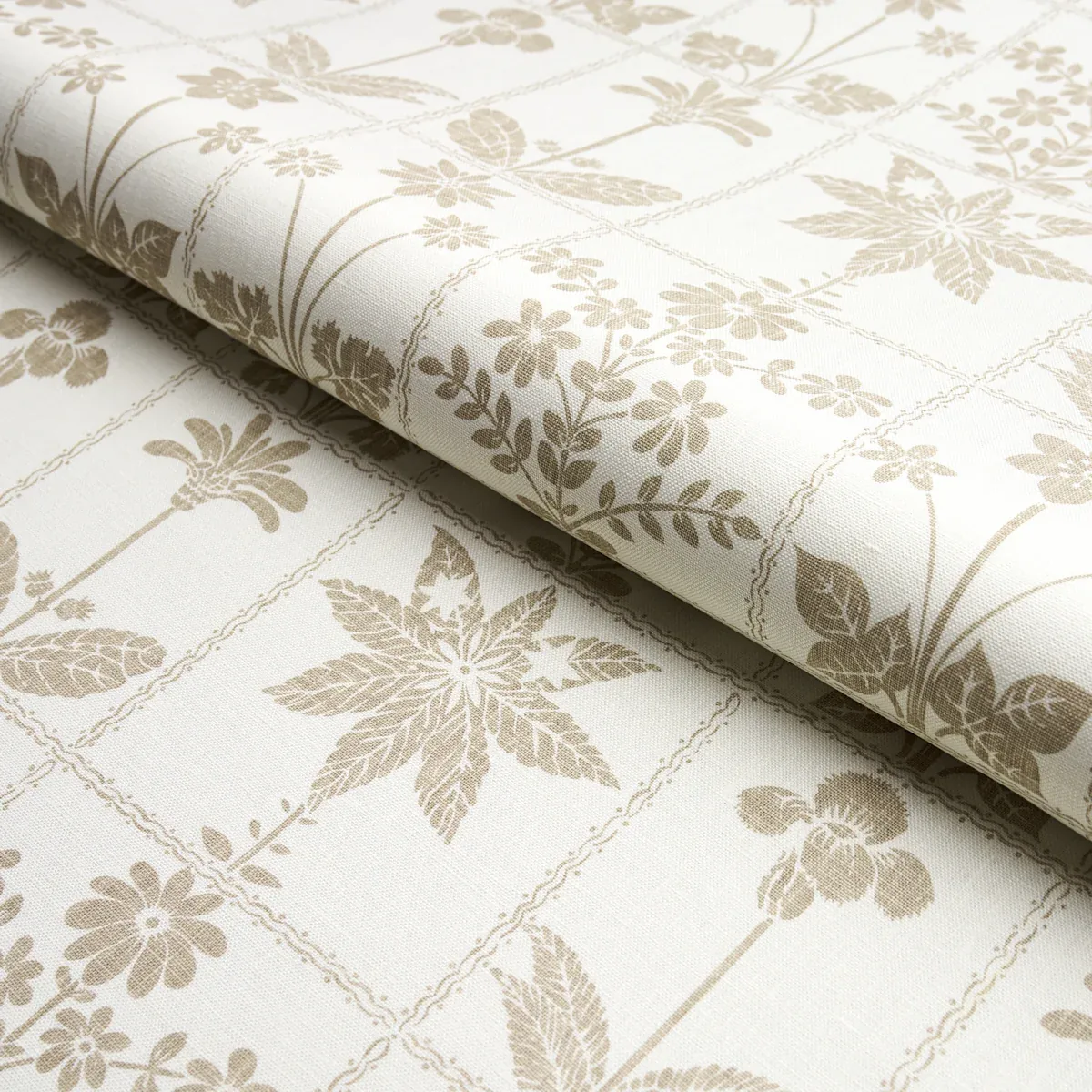 GEORGIA WILDFLOWERS Fabric – NEUTRAL | Schumacher | Wallpape GEORGIA WILDFLOWERS fabric NEUTRAL color by Schumacher