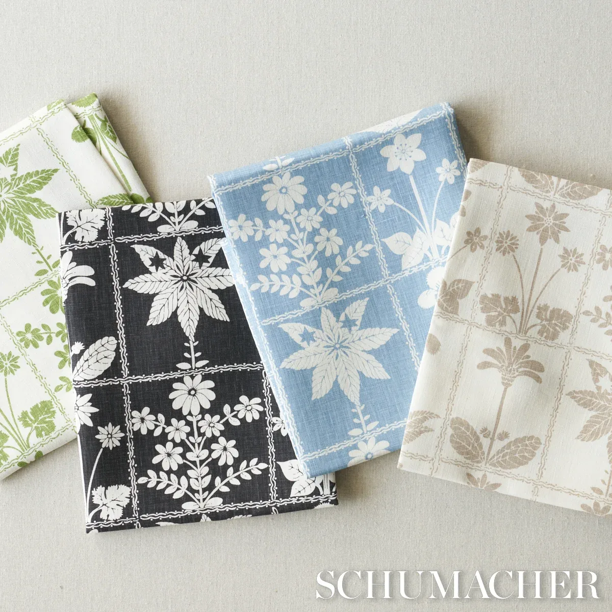 GEORGIA WILDFLOWERS Fabric – NEUTRAL | Schumacher | Wallpape GEORGIA WILDFLOWERS fabric NEUTRAL color by Schumacher