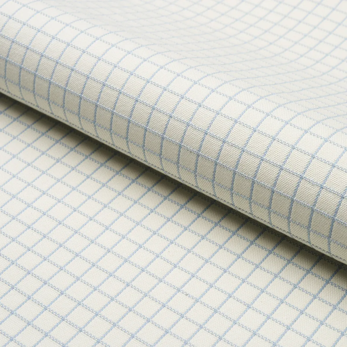 GEORGIE REVERSIBLE CHECK fabric CHINA BLUE color by Schumacher