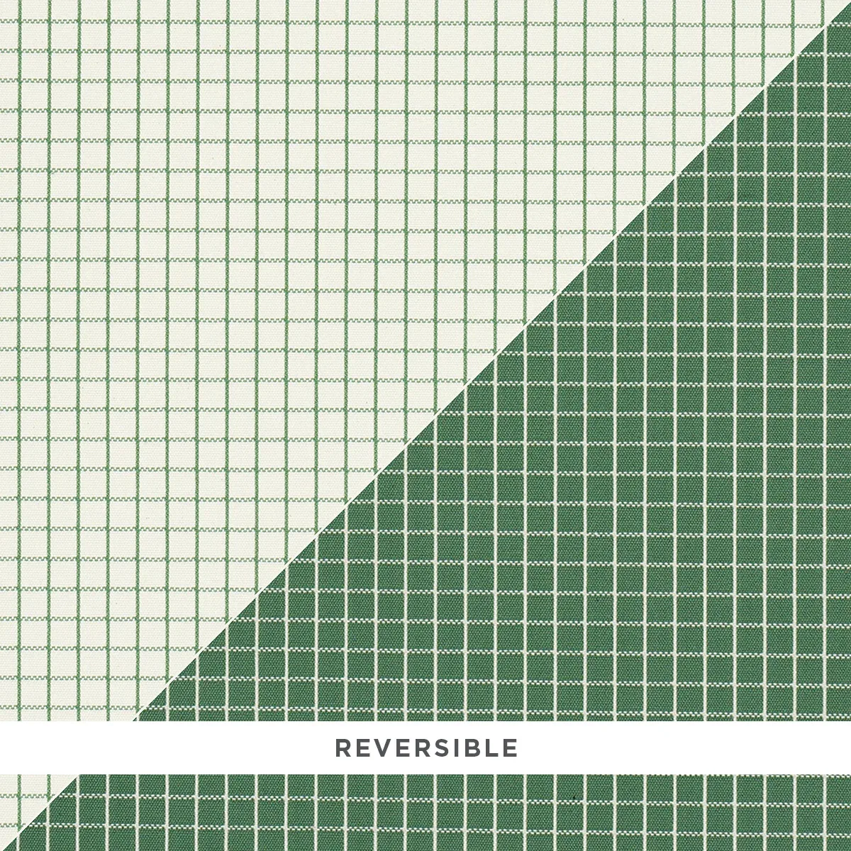 GEORGIE REVERSIBLE CHECK fabric EMERALD color by Schumacher